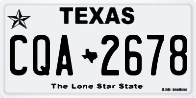 TX license plate CQA2678