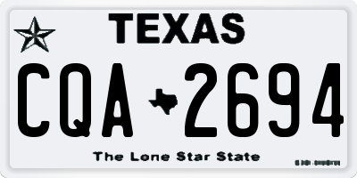 TX license plate CQA2694