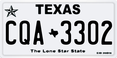 TX license plate CQA3302