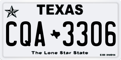 TX license plate CQA3306