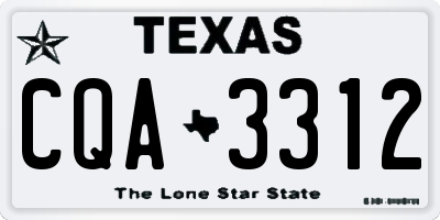 TX license plate CQA3312