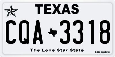 TX license plate CQA3318