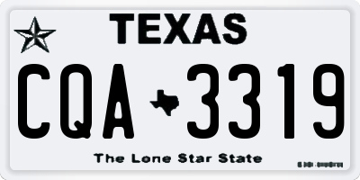 TX license plate CQA3319