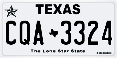 TX license plate CQA3324