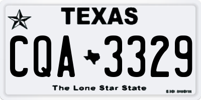 TX license plate CQA3329