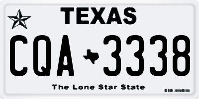 TX license plate CQA3338