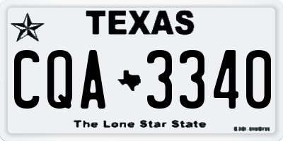 TX license plate CQA3340