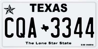 TX license plate CQA3344