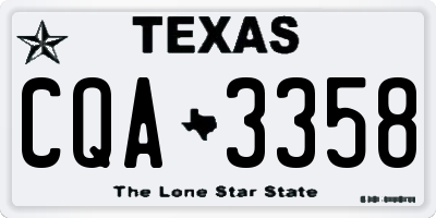 TX license plate CQA3358