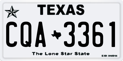 TX license plate CQA3361