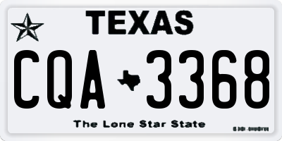 TX license plate CQA3368