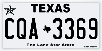 TX license plate CQA3369
