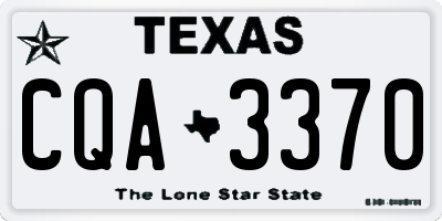 TX license plate CQA3370