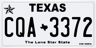 TX license plate CQA3372