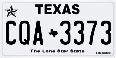 TX license plate CQA3373