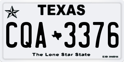 TX license plate CQA3376