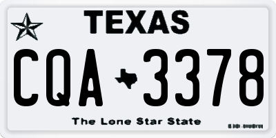 TX license plate CQA3378