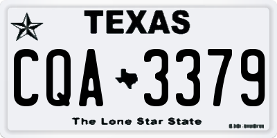 TX license plate CQA3379