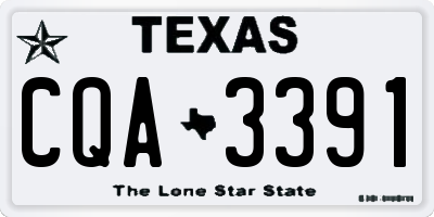 TX license plate CQA3391