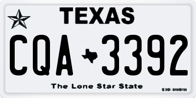 TX license plate CQA3392