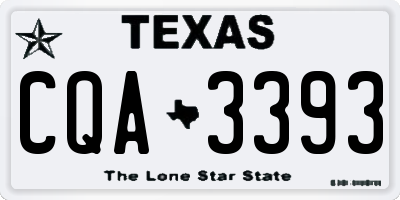 TX license plate CQA3393