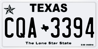 TX license plate CQA3394
