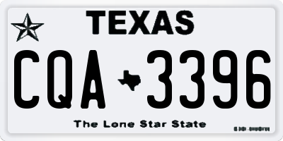 TX license plate CQA3396