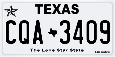 TX license plate CQA3409