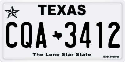 TX license plate CQA3412