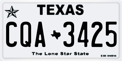 TX license plate CQA3425