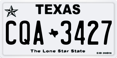 TX license plate CQA3427
