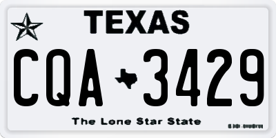 TX license plate CQA3429