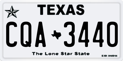 TX license plate CQA3440