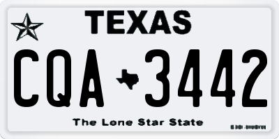 TX license plate CQA3442