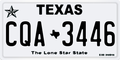 TX license plate CQA3446