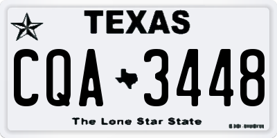 TX license plate CQA3448