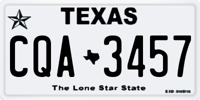 TX license plate CQA3457