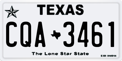 TX license plate CQA3461