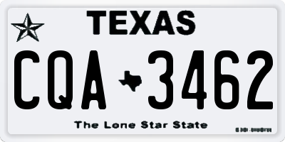 TX license plate CQA3462