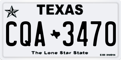 TX license plate CQA3470