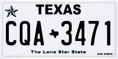 TX license plate CQA3471