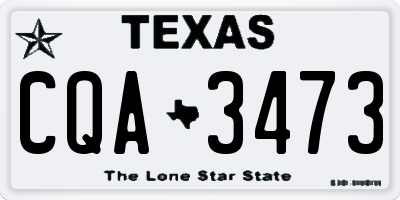 TX license plate CQA3473