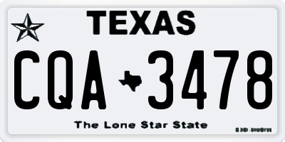 TX license plate CQA3478