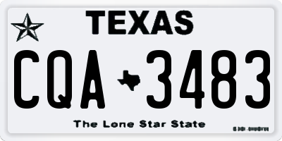 TX license plate CQA3483