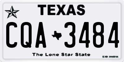 TX license plate CQA3484