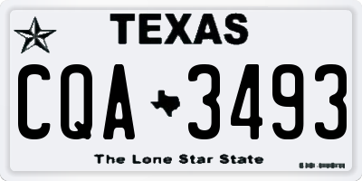 TX license plate CQA3493