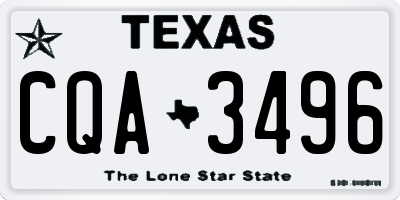 TX license plate CQA3496