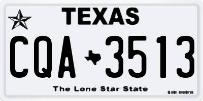 TX license plate CQA3513