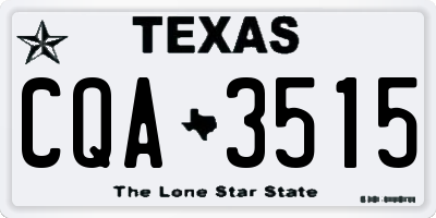 TX license plate CQA3515