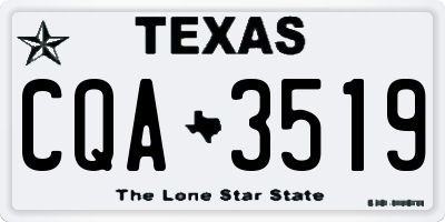 TX license plate CQA3519